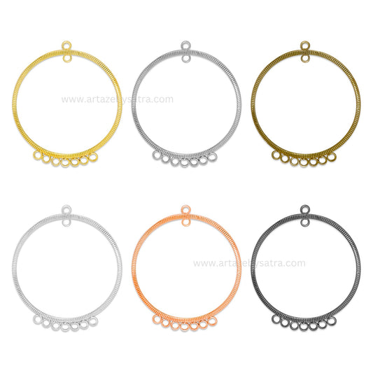 Earring Hoop 7 Naka 2 Loop | Size : 58mm | Qty : 6pcs | EF30