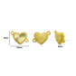 Brass Heart Charm Connector | High Quality | Size : 9mm | Qty : 6pcs