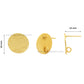 Round  Matt Base Earring Stud | Size : 16mm | 6pcs | EF32