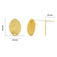 Oval Matt Base Earring Stud | Size : 24mm | 6pcs | EF37