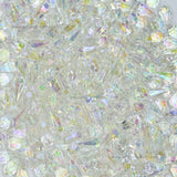 Rainbow Drop Plastic Beads (2 Hole) | Size : 20mm | Qty : 10pcs | PB187