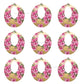 1 Loop Oval Floral Shiny Finish Metal Art | Size : 45mm | Qty : 20pcs | MF01