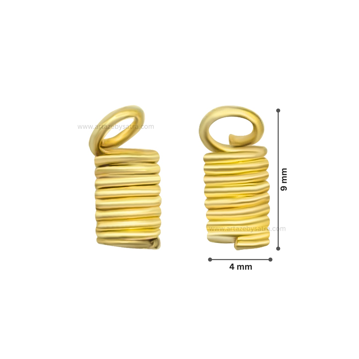 Spring Fastener Crimp Clasp | Size : 9mm | Qty : 100g | BF11