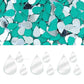 Teardrop Shape Mirror | Qty : 200grms | M09