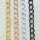 Aluminium Chain | Size : W-14mm H-20mm | Qty : 1mtr | JT-19-35-17