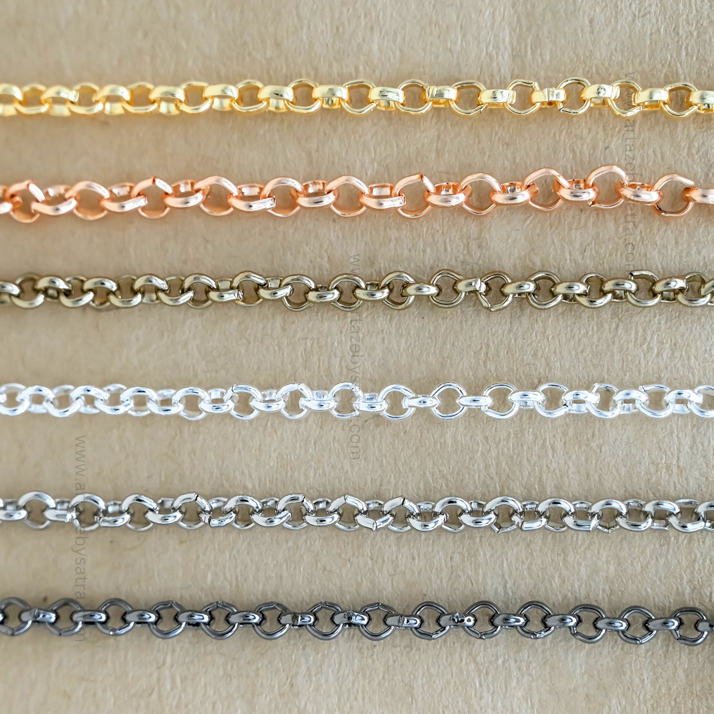 Iron O-Shaped Chain | Size : H-4mm W-4mm | Qty : 100g | IC06