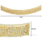 Golden Leaf Metal Latkan Chain Fringe | Qty : 1pc | Size : 1mtr | DP69