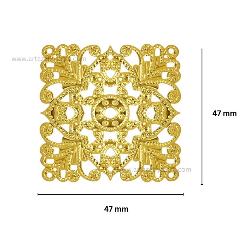 Square Metal Art Base | Size : 47mm | Qty : 100g | F-13-20 | MA25