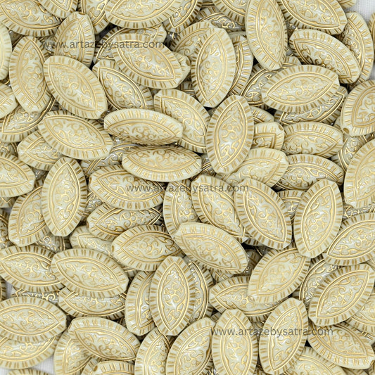 Flat Oval Navette Beads | Size : 19mm | PB111