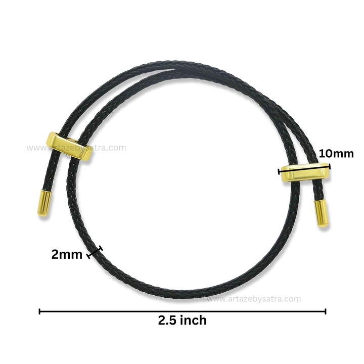 Black Adjustable Bracelet | Size : 2.5inch | Qty : 1pc