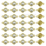 Pearl Meenakari Kundan Beads Connector | Size : 14mm | Qty : 12pcs | MKB06