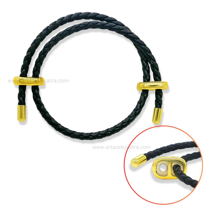 Black Adjustable Bracelet | Size : 2.5inch | Qty : 1pc