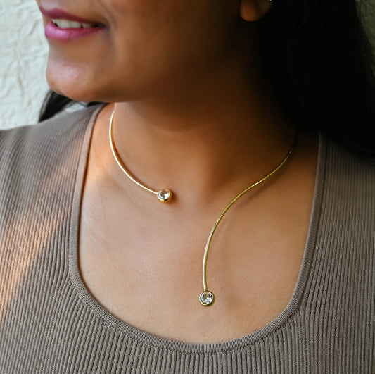 Brass Designer Choker | 18k Gold Plated (High Quality) | Qty : 1pc | DC27