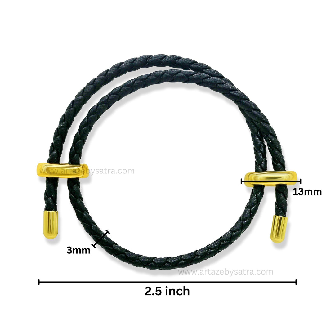 Black Adjustable Bracelet | Size : 2.5inch | Qty : 1pc