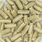 Tube Barrel Gold Spiral Pattern Beads | Size : 25mm | PB110