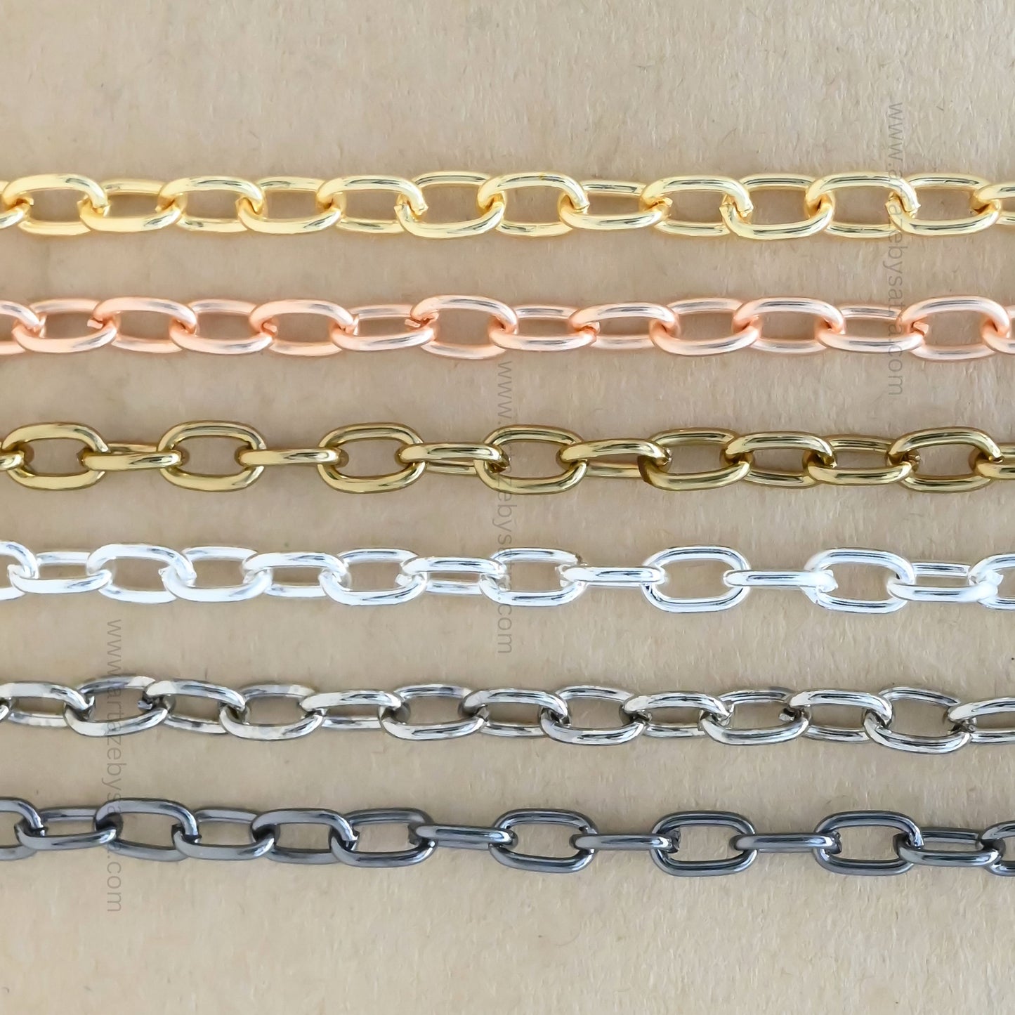 Iron Oval Chain | Size : H-6mm W-10mm | Qty : 100g | IC07
