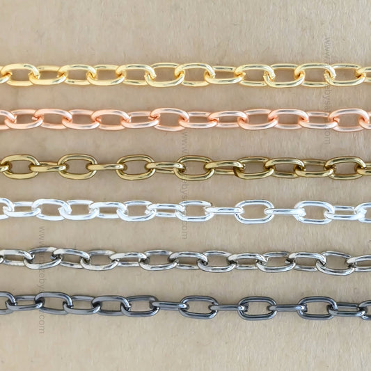Iron Oval Chain | Size : H-6mm W-10mm | Qty : 100g | IC07
