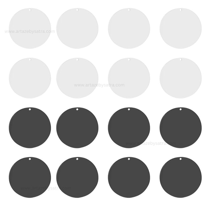1 Loop Plain Round Matt Finish Metal Art | Size : 40mm | Qty : 10pcs | MA366