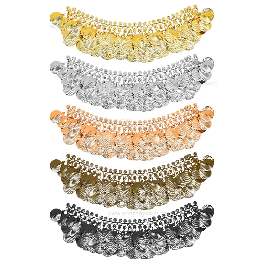 Coin Tassel Trim Iron Belts | Size : 6inch | Qty : 1pc | IB04