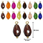 Transparent Lariya Drop Shape Beads | Size : 16mm | Qty : 50pcs