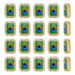 Rectangle Peacock Meenakari Kundan Beads | Size : 22mm | Qty : 6pcs | MK 18