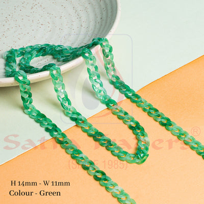 Acrylic Link Chains H-14mm-W-11mm(39inches)