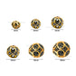 Black Stone Ball Spacer Beads for Jewellery Making