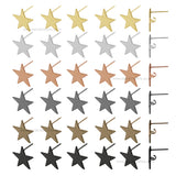 Star Shape Metal Base Earring Stud | Size : 17mm | Qty : 6pcs-3 pair | EF81