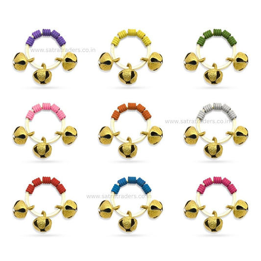Bhajan/Aarti Ghungroo Clapping Finger Ring | Size : 41mm | Qty : 1 pair