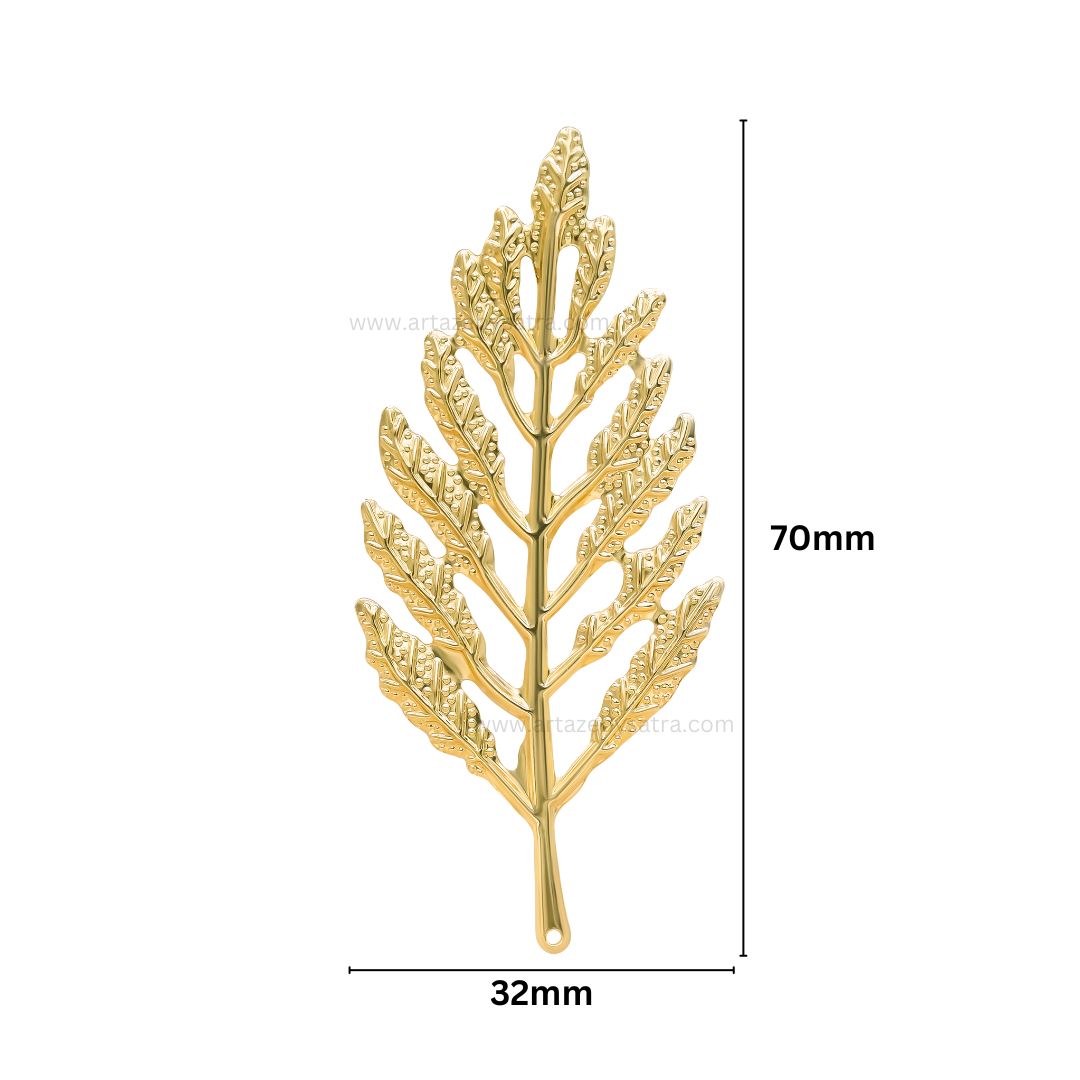 Metal art leaf | Size : 70mm | Qty : 10pcs | MA75