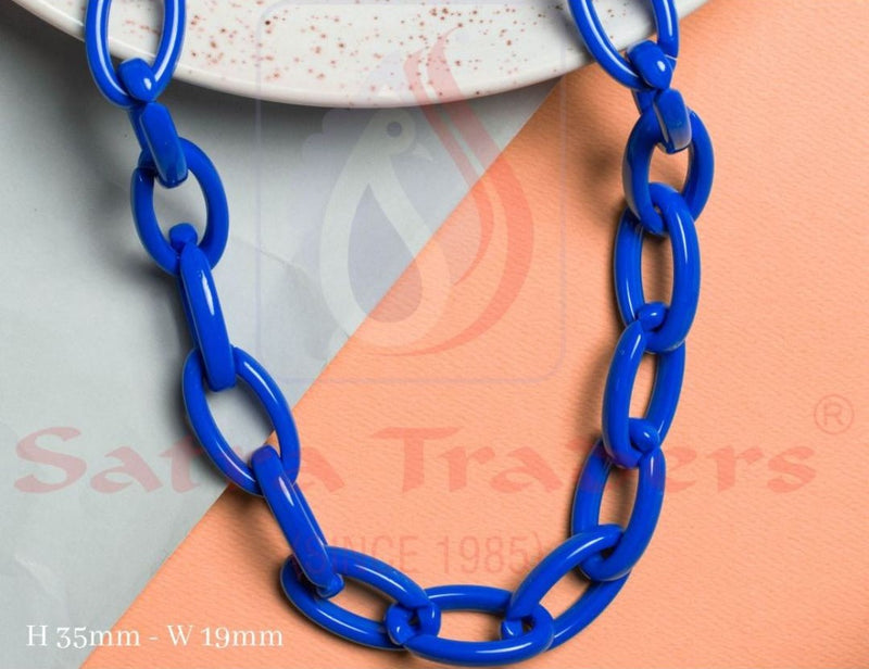 Acrylic Link Chain | Size : H-35mm W-19mm | 1 Meter