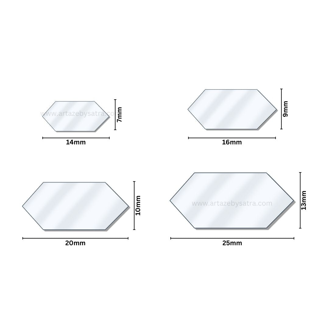 Hexagonal Shape Mirror | Qty : 200grms | M16