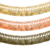 Coin Tassel Trim Iron Belts | Size : 36inch | Qty : 1pc | IB05