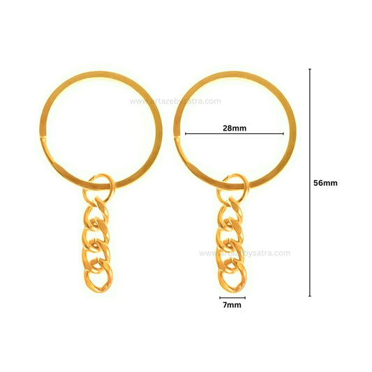 Keychain Ring (Indian Plating)  | Size : 28mm | Qty : 1 Gross-144pcs | BF06