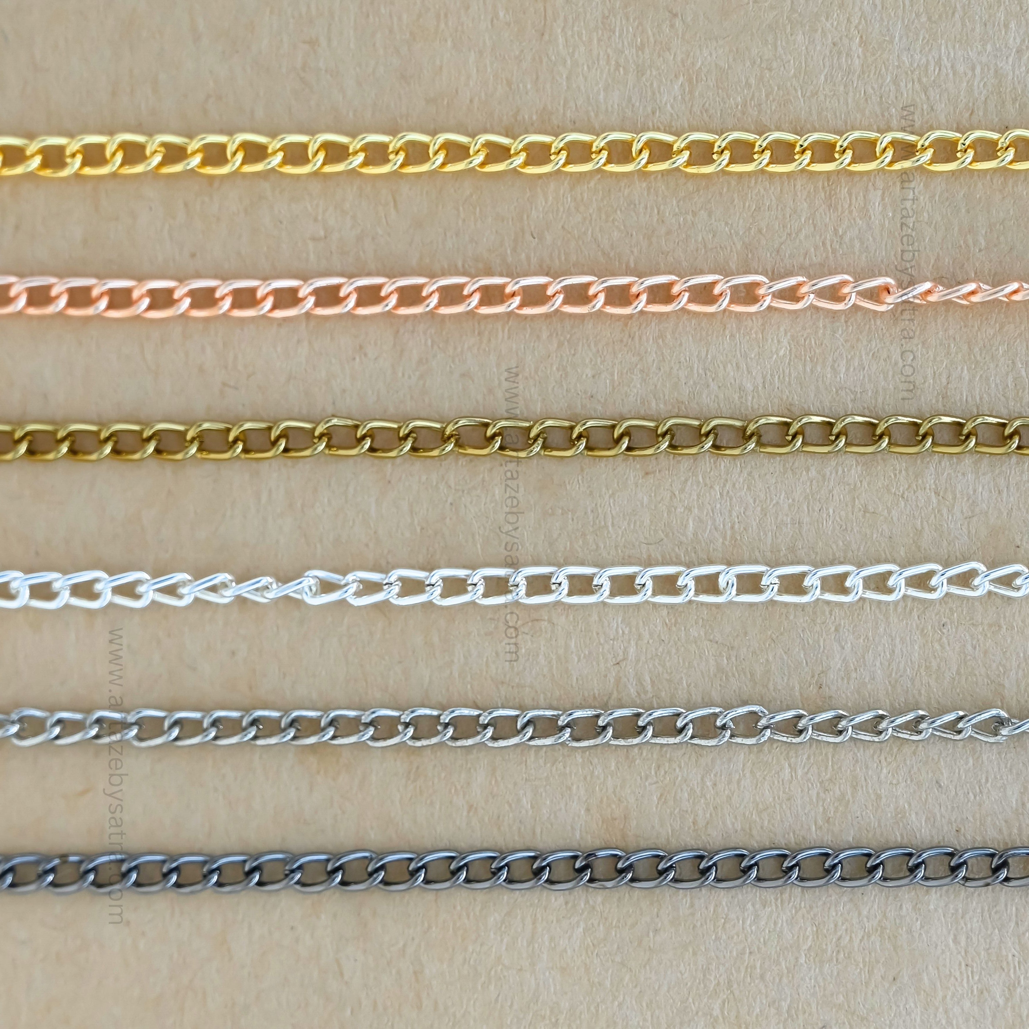 SWTool SWTOOL 60 Feets /20 Yards Metal Bronze Link Chains, Iron Bulk Curb Chain For DIY Craft Jewelry Chain Making, 2 Rolls X 10 Yards