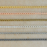 Iron Twisted Link Curb Chain | Size : H-3mm W-4mm | Qty : 100g | IC01