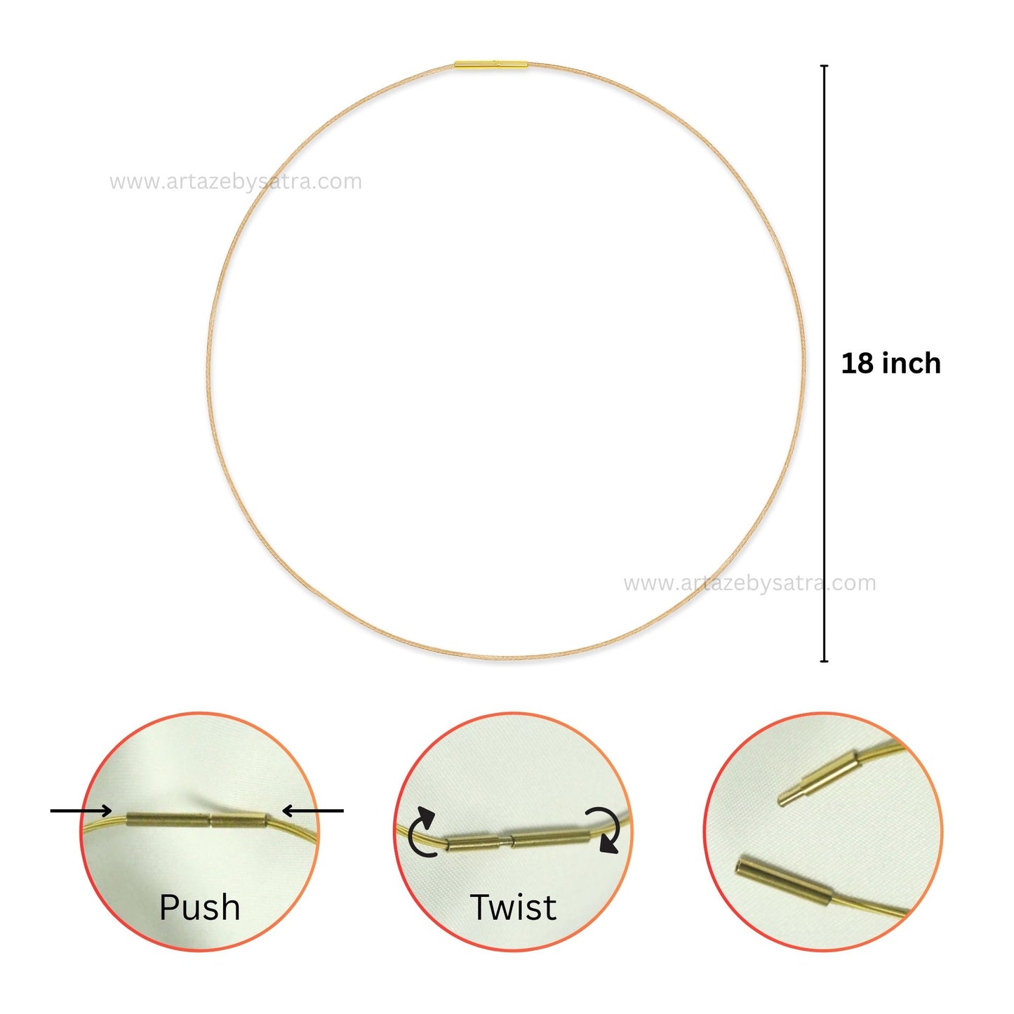 Nylon Cord Wax Rope Chain for Necklace | Size : 18inch | Qty : 1pc | BF235