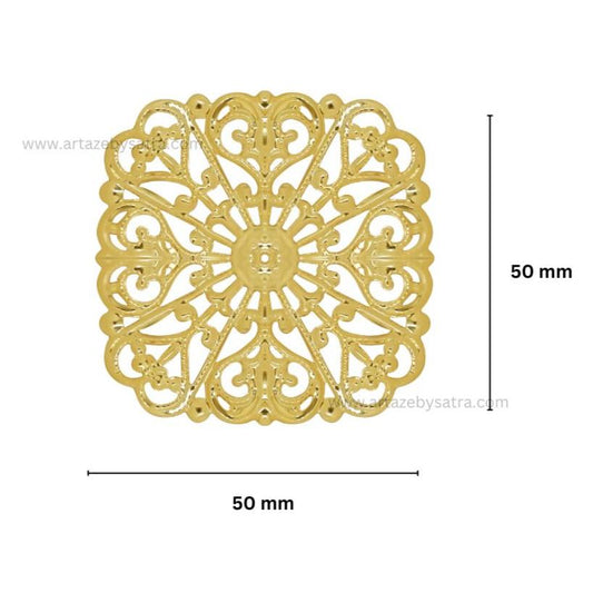 Square Metal Art Base | Size: 50mm | Qty : 100g | F-14-28 | MA30