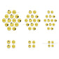 Golden CCB Plastic Beads High Quality | Qty : 50pcs | PB213