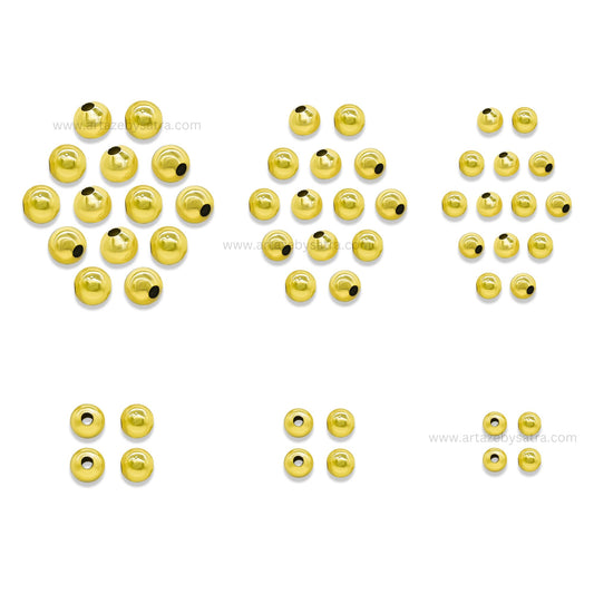 Golden CCB Plastic Beads High Quality | Qty : 50pcs | PB213