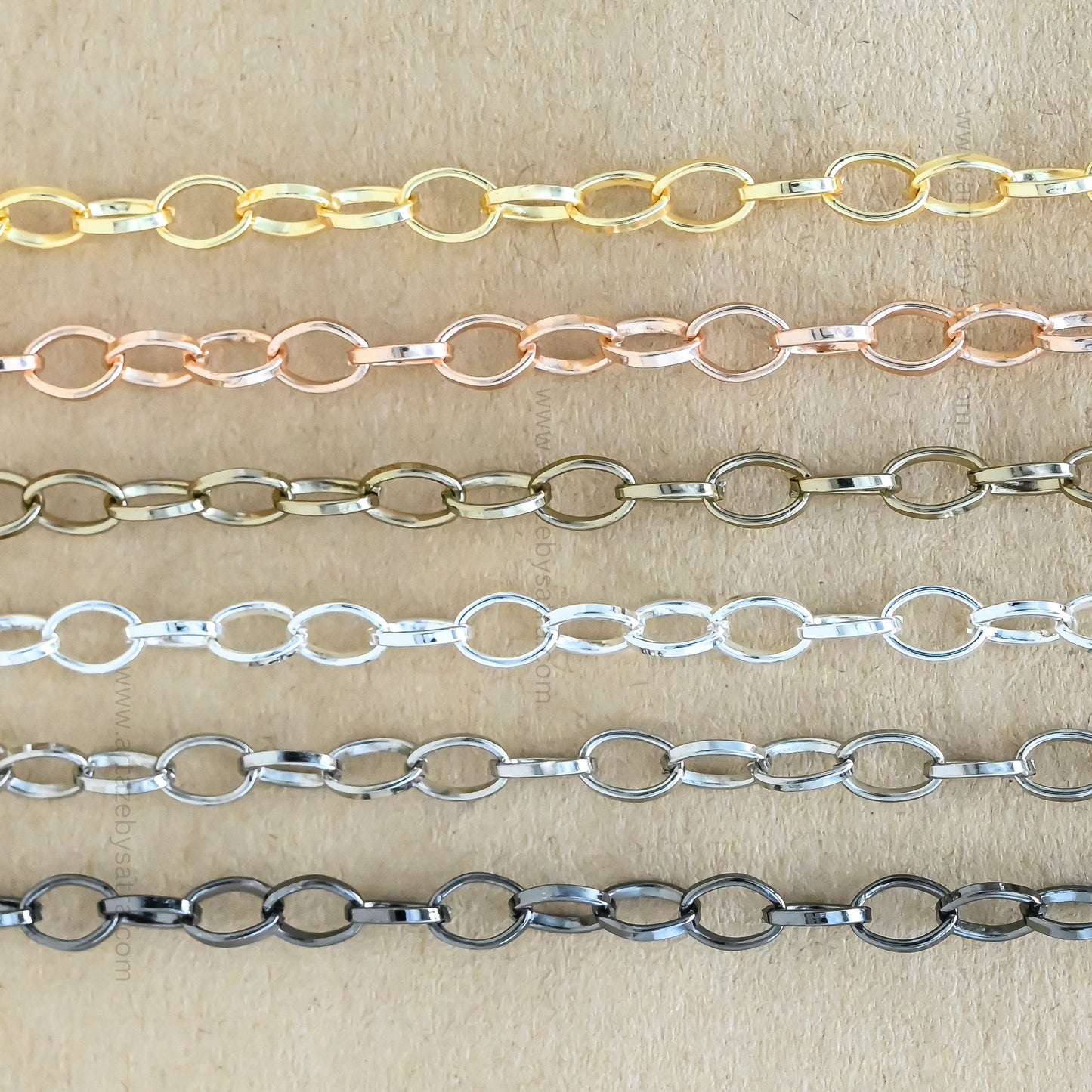 Iron Oval Chain | Size : H-6mm W-8mm | Qty : 100g | IC08