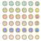 Diamond Square Meenakari Kundan Beads | Size : 19mm | Qty : 6pcs | MKB28