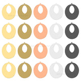1 Loop Oval Matt Finish Metal Art | Size : 49mm | Qty : 100g | MF26