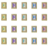 Diamond Rectangle Meenakari Kundan Beads | Size : 17mm | Qty : 6pcs | MKB01
