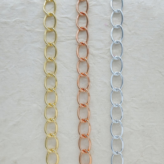 Aluminium Chain | Size : W-10mm H-15mm | Qty : 1mtr | JT-9-17-1