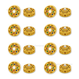 Brass Enamel Multicolor Stone Beads | High Quality | Size : 12mm | Qty : 4pcs