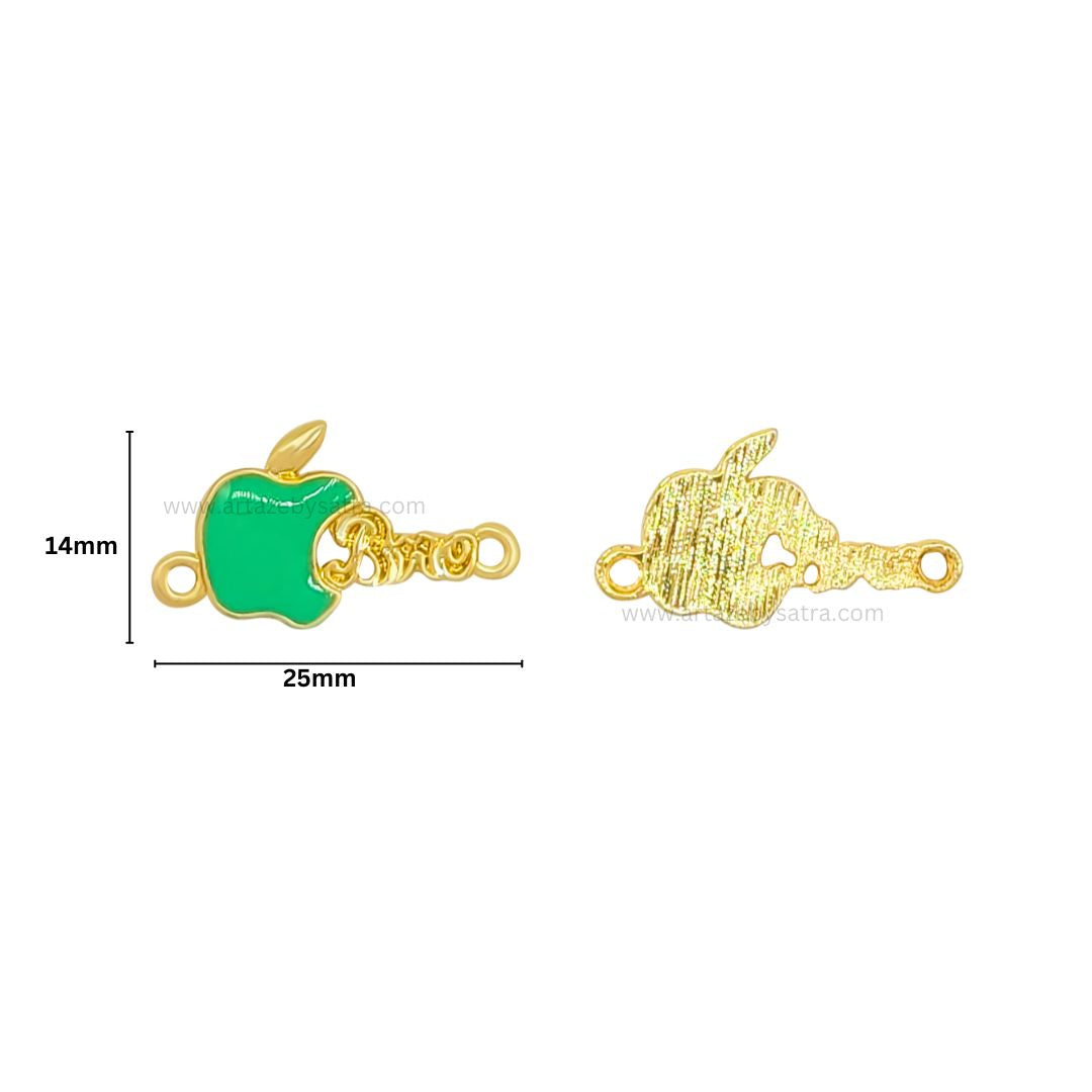 Apple Bro Meenakari Kundan Beads | Size : 14mm | Qty : 12pcs | MKB36