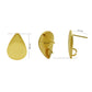Drop Shape Metal Base Earring Stud | Size : 14mm | 6pcs (3 Pair) | EF60