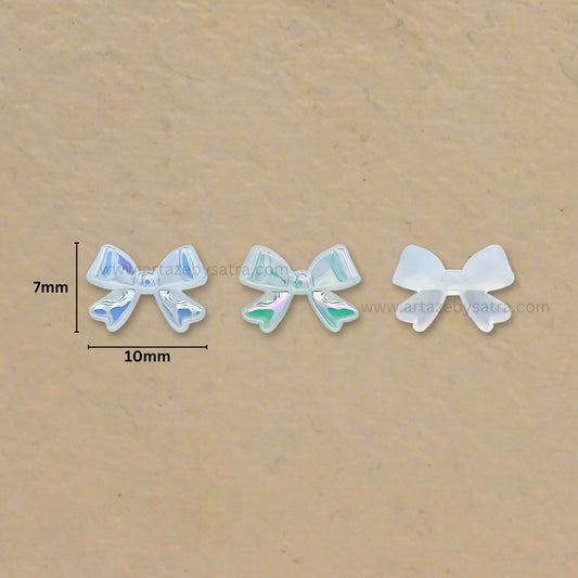 Bow AB Plastic Pearl (No Hole) | Size : 7mm | Qty : 50pcs | PPB77