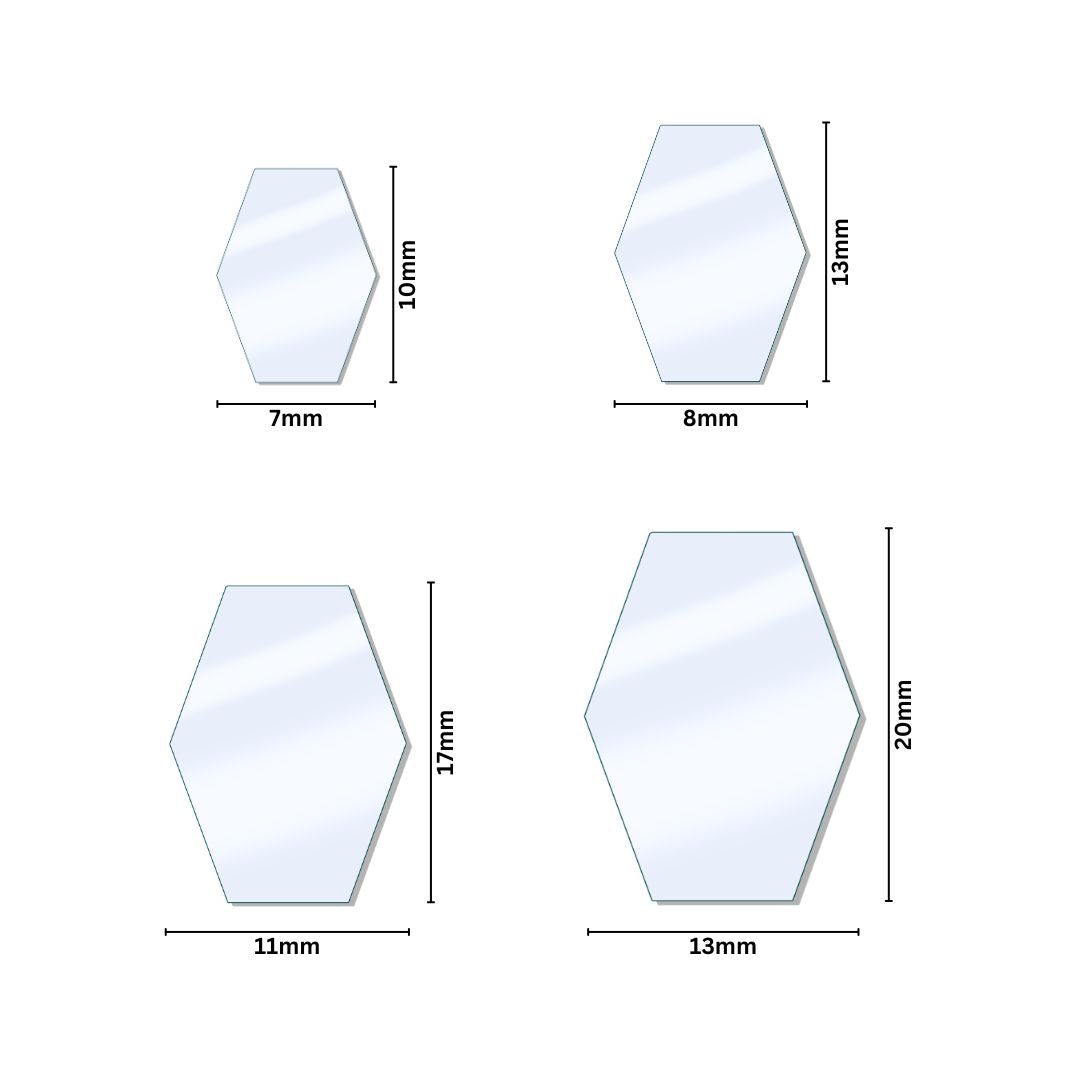 Hexagon Shape Mirror | Qty : 200grms | M11